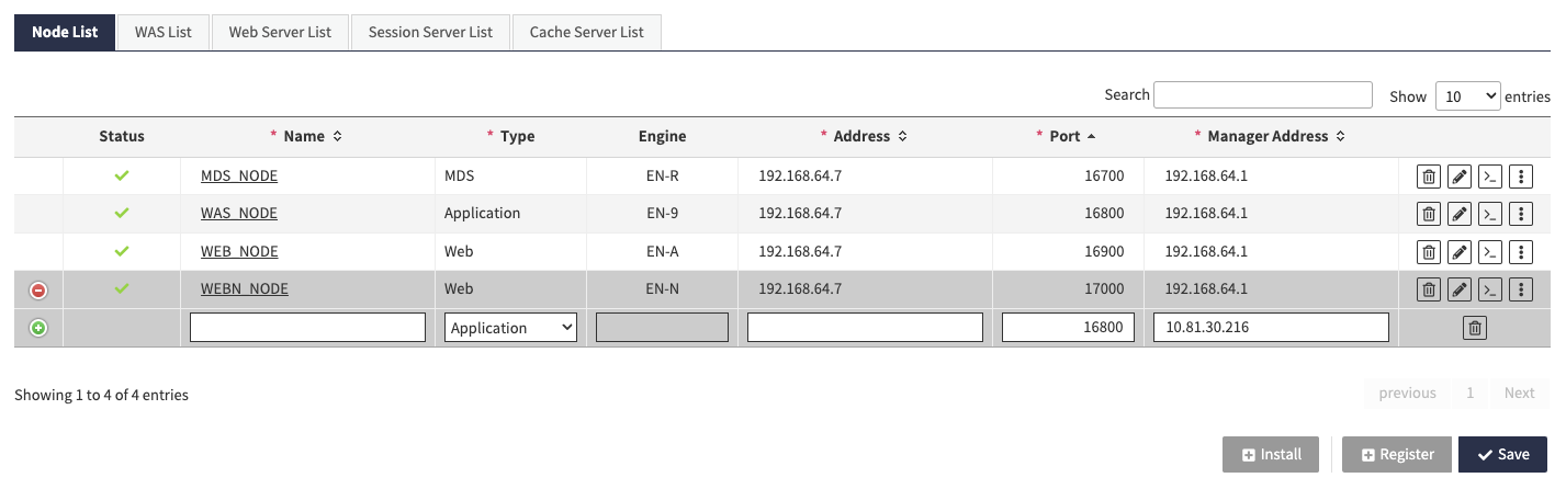server 2 node