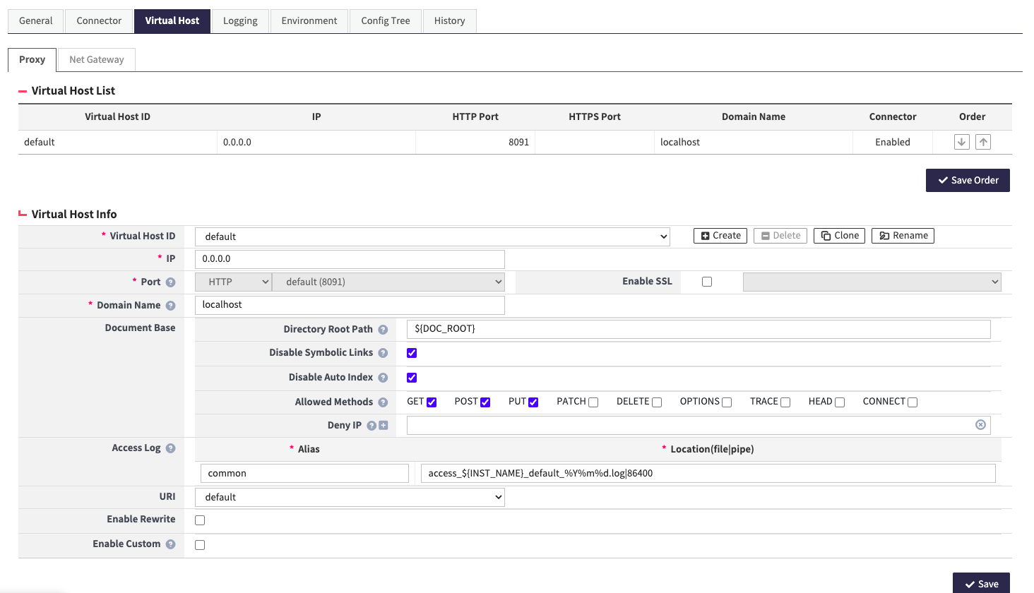 server 5 web server proxy vhost
